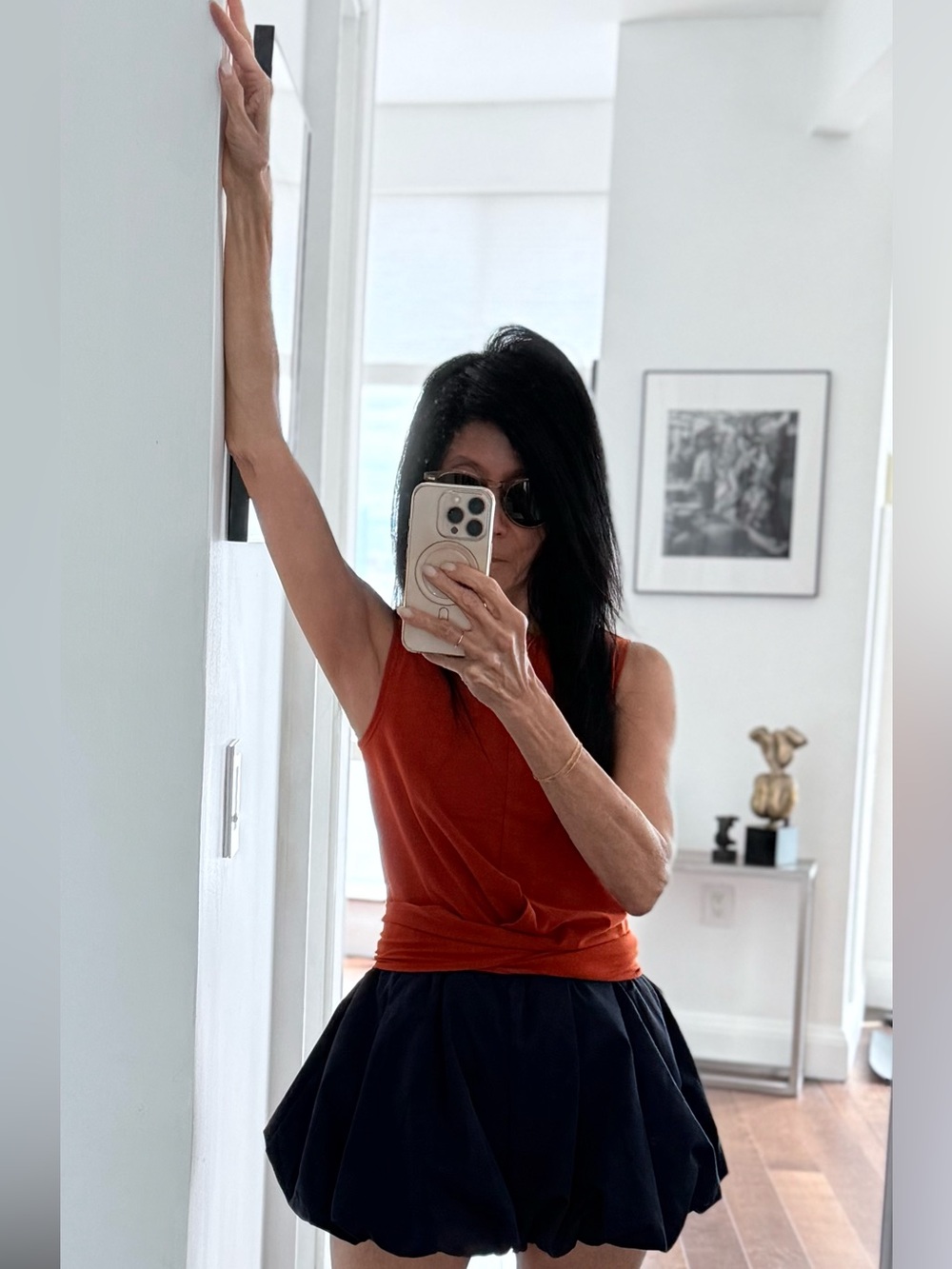 Philosophy di Alberta Ferretti Orange Sleeveless Knit Crop Top